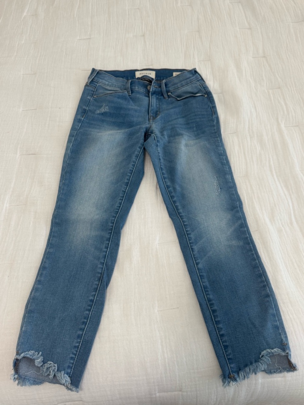 PacSun Blue Ankle Crop Straight Jeans
